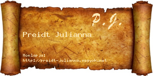 Preidt Julianna névjegykártya